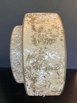 Vintage MCM Two Tier Lamp Shade Atomic Gold Textured Confetti 17.5 Retro Halo