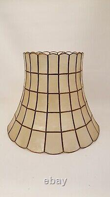 Vintage MCM capiz shell lamp shade mid century modern 50s 60s