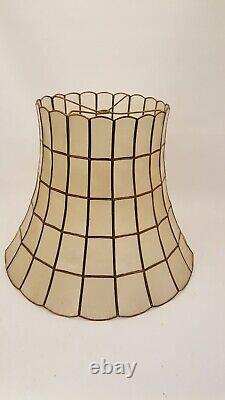 Vintage MCM capiz shell lamp shade mid century modern 50s 60s