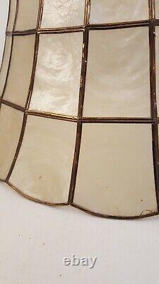 Vintage MCM capiz shell lamp shade mid century modern 50s 60s