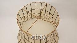 Vintage MCM capiz shell lamp shade mid century modern 50s 60s