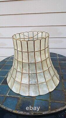 Vintage MCM capiz shell lamp shade mid century modern 50s 60s