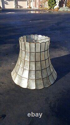 Vintage MCM capiz shell lamp shade mid century modern 50s 60s