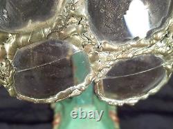 Vintage MID Century Brutalist Steampunk Eyeglass Lens Leaded Lamp Shade