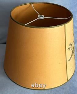 Vintage MID Century Lamp Shade Birds J. Gould Buntings Euspiza Luteola