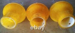 Vintage MID Century Murano Glass Hanging Ceiling Lamp Shade Italy Set Of (3)