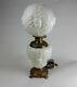 Vintage Milk Glass Embossed Cherub Face Globes Electric Parlor Lamp Working