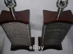 Vintage Matching PAIR Stonegate DesignsTABLE LAMPS withorg SHADES31