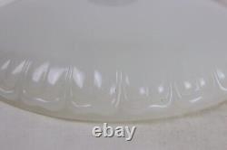Vintage Matching Pair Clambroth Opaque Glass Hanging Light Shades 12 D