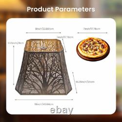 Vintage Metal Etching Forests Lamp Shade Copper & Gold, 9x16x12.25