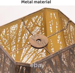 Vintage Metal Etching Forests Lamp Shade Copper & Gold, 9x16x12.25