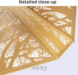 Vintage Metal Etching Forests Lamp Shade Copper & Gold, 9x16x12.25