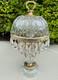 Vintage Michelotti Boudoir Crystal Lamp Teardrop Prisms 13.5
