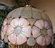 Vintage Mid-century Capiz Shell Lamp Shade Pendant Lampshade Boho Vintage Floral