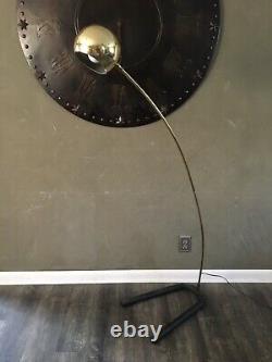 Vintage Mid Century Eames Era Atomic Eyeball Orb Shade ARC Pole Floor Lamp