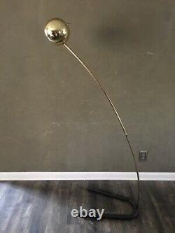 Vintage Mid Century Eames Era Atomic Eyeball Orb Shade ARC Pole Floor Lamp