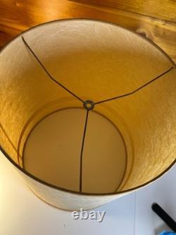 Vintage Mid Century Fiberglass Fiber Glass Drum Lamp Shade 15 T Atomic MCM MINT