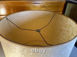 Vintage Mid Century Fiberglass Fiber Glass Drum Lamp Shade 15 T Atomic MCM MINT