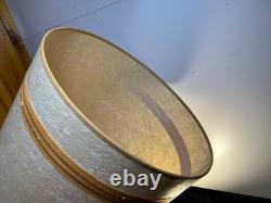 Vintage Mid Century Fiberglass Fiber Glass Drum Lamp Shade 15 T Atomic MCM MINT