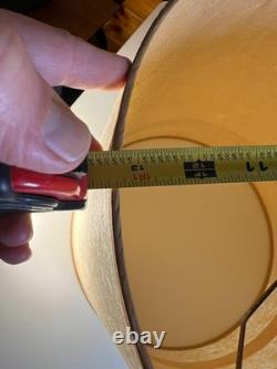 Vintage Mid Century Fiberglass Fiber Glass Drum Lamp Shade 15 T Atomic MCM MINT