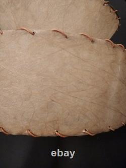 Vintage Mid Century Fiberglass Two Tier Drum Lamp Shade 14x8 Decor Atomic Retro