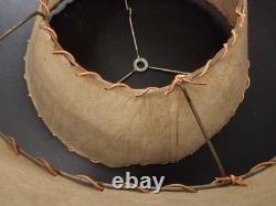 Vintage Mid Century Fiberglass Two Tier Drum Lamp Shade 14x8 Decor Atomic Retro