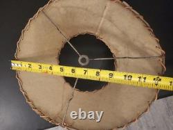 Vintage Mid Century Fiberglass Two Tier Drum Lamp Shade 14x8 Decor Atomic Retro