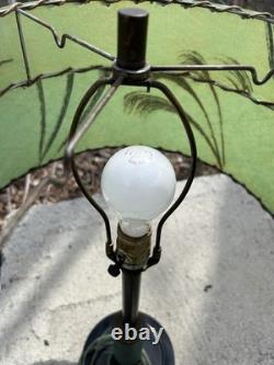Vintage Mid Century Fiberglass Two Tier Drum Lamp Shade 25x17 Decor Retro
