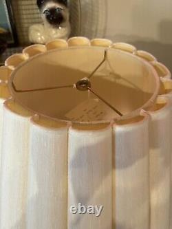 Vintage Mid Century Fluted Scallop Drum Lamp Shade Hollywood Regency Retro NWT