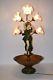 Vintage Mid Century Goddess 39 Tall Table Lamp With 5 Tulip Shades Art Deco Mcm