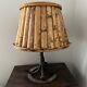 Vintage Mid Century Italian Rattan Bamboo Boho Basket Lamp Shade