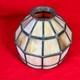 Vintage Mid Century Lamp Shade / Lead Slag Glass / 12 Sided / 10 X 7.5