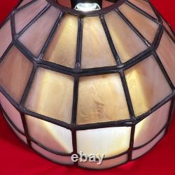 Vintage Mid Century Lamp Shade / Lead Slag Glass / 12 Sided / 10 X 7.5