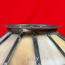 Vintage Mid Century Lamp Shade / Lead Slag Glass / 12 Sided / 10 X 7.5