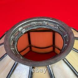 Vintage Mid Century Lamp Shade / Lead Slag Glass / 12 Sided / 10 X 7.5