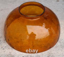 Vintage Mid Century Modern Amber Table or Hanging Oil Lamp Shade 14 Fit