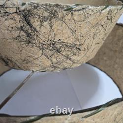 Vintage Mid Century Modern Atomic 2 Tier White Fiberglass Lamp Shade SEE Photos