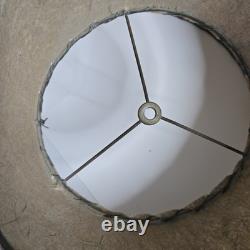 Vintage Mid Century Modern Atomic 2 Tier White Fiberglass Lamp Shade SEE Photos