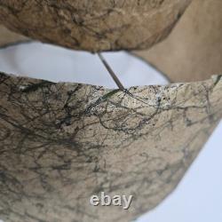 Vintage Mid Century Modern Atomic 2 Tier White Fiberglass Lamp Shade SEE Photos