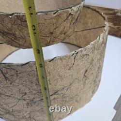 Vintage Mid Century Modern Atomic 2 Tier White Fiberglass Lamp Shade SEE Photos