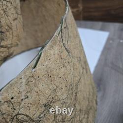 Vintage Mid Century Modern Atomic 2 Tier White Fiberglass Lamp Shade SEE Photos