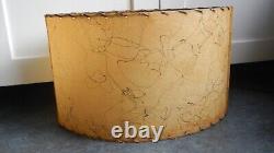 Vintage Mid Century Modern Atomic OVAL Marquis Shape Fiberglass Lamp Shade