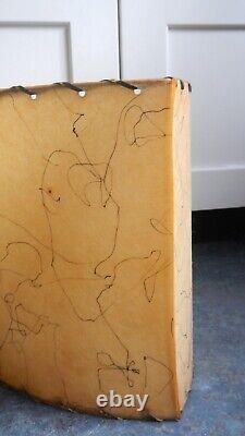 Vintage Mid Century Modern Atomic OVAL Marquis Shape Fiberglass Lamp Shade