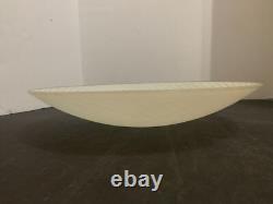 Vintage Mid Century Modern Atomic Optic Grid Glass Ceiling Lamp Shade