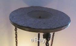 Vintage Mid Century Modern Atomic TENSION POLE Lamp Chunk Resin Globe Shades