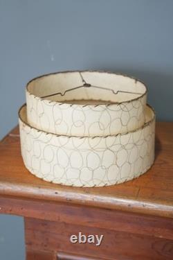 Vintage Mid Century Modern Fiberglass Lamp Shade Two Tier 1960's Atomic Retro