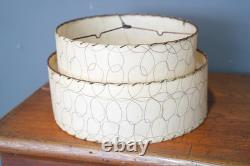 Vintage Mid Century Modern Fiberglass Lamp Shade Two Tier 1960's Atomic Retro