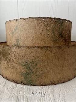 Vintage Mid Century Modern Fiberglass Lamp Shade Two Tier 50s 60s Atomic Retro