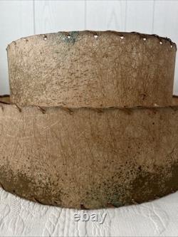 Vintage Mid Century Modern Fiberglass Lamp Shade Two Tier 50s 60s Atomic Retro