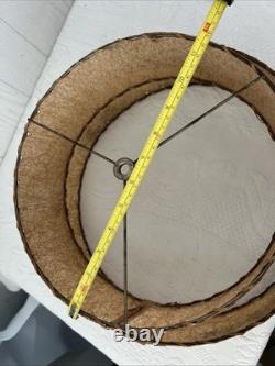 Vintage Mid Century Modern Fiberglass Lamp Shade Two Tier 50s 60s Atomic Retro